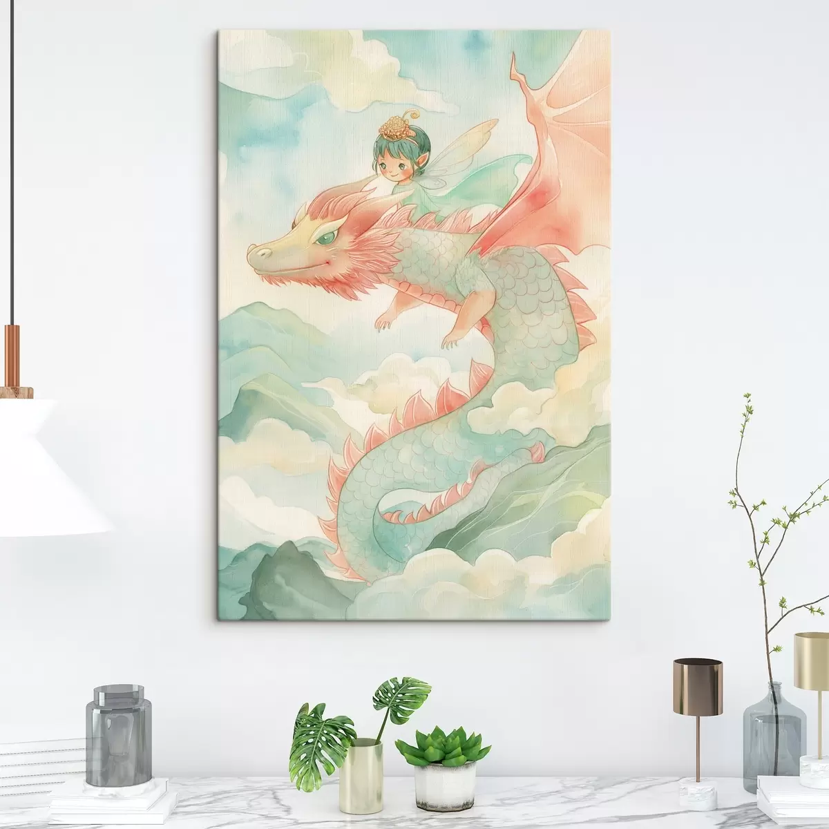 Tablouri Zână și dragon s44532