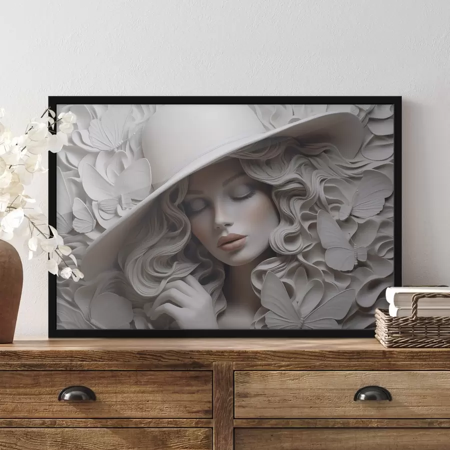 fototapet Fată cu pălărie f44524