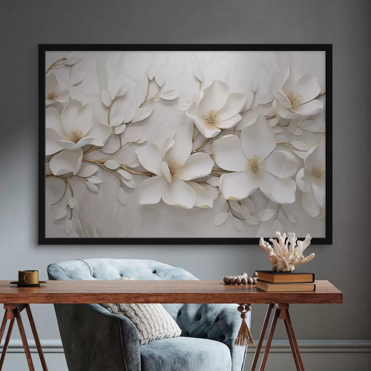 Poster Flori albe f44547