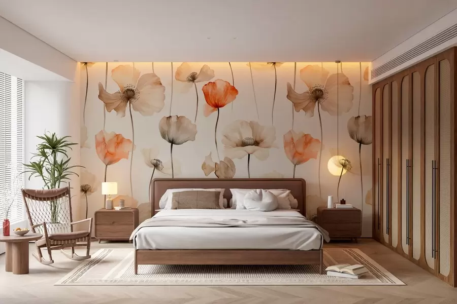 fototapet maci creți în stil acuarelă w04031