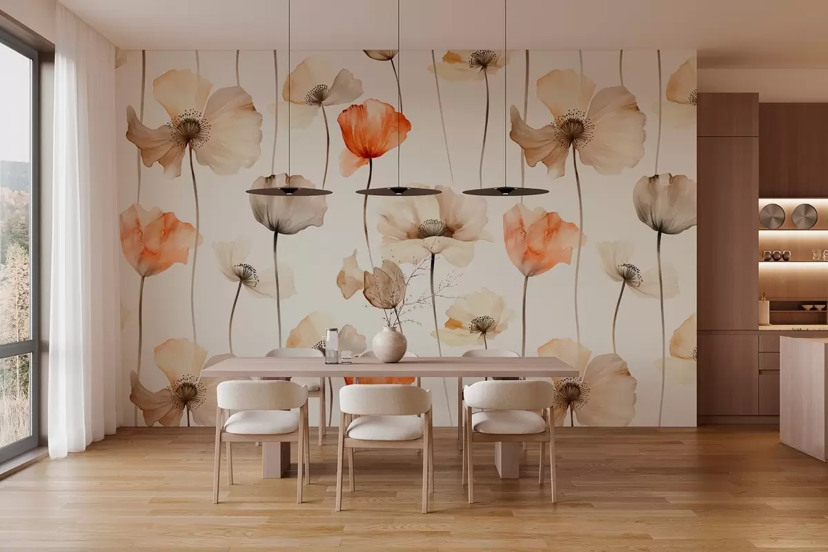 fototapet maci creți în stil acuarelă w04031