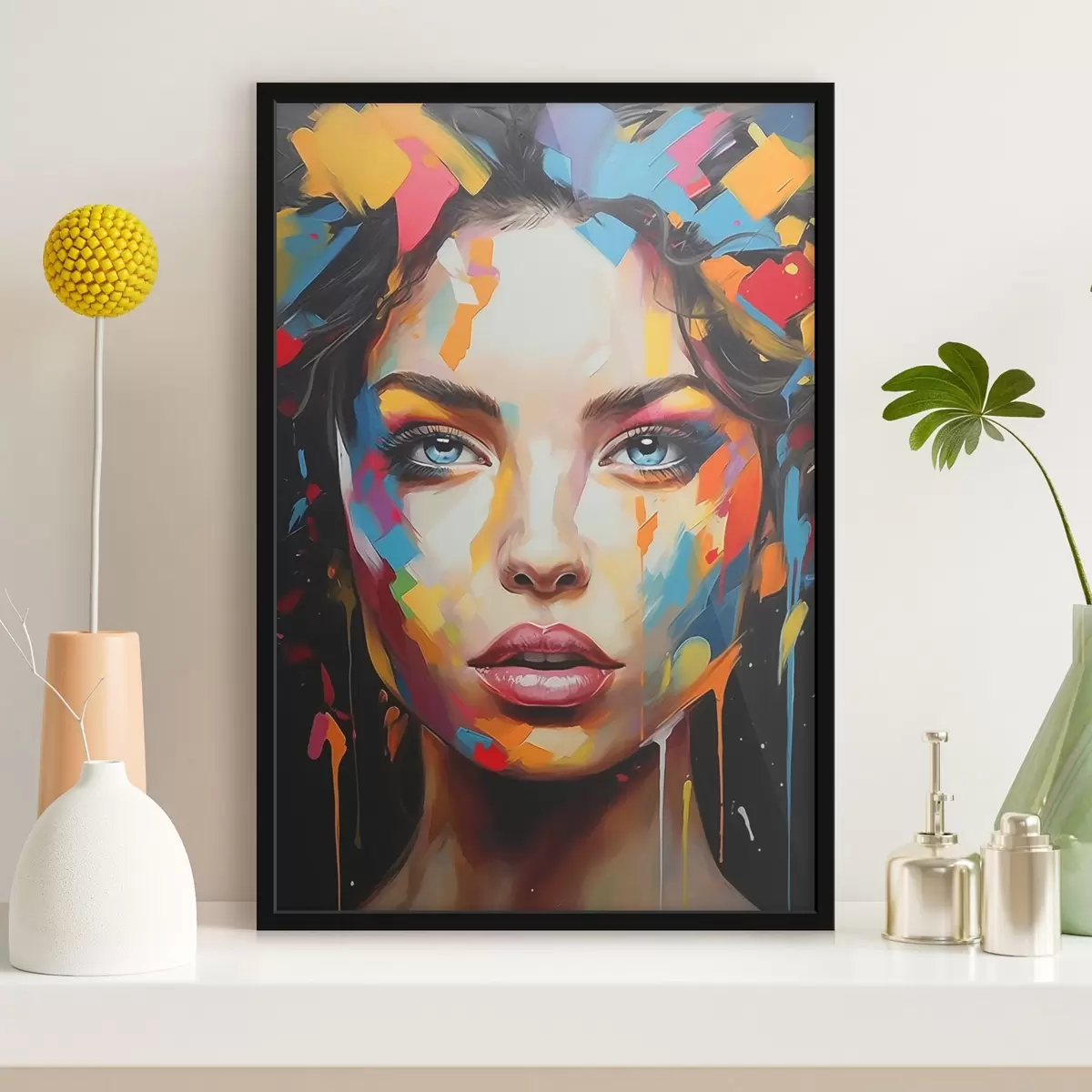 Poster Fată în vopsea f44566