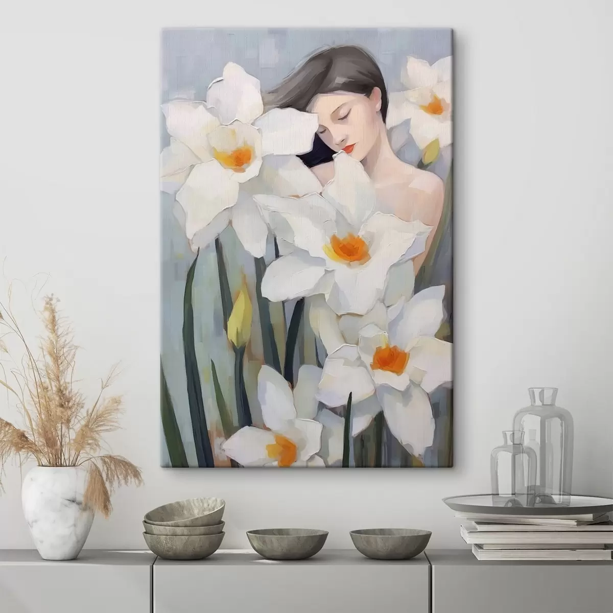 Tablouri Fată cu narcise s44594