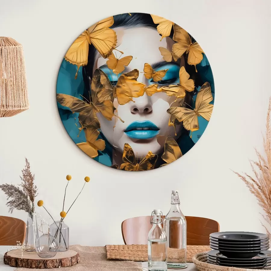 Tablouri Portret de fată cu fluturi r44583