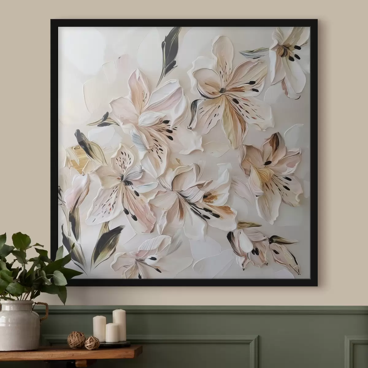 Poster Pictura imitație flori delicate f44588