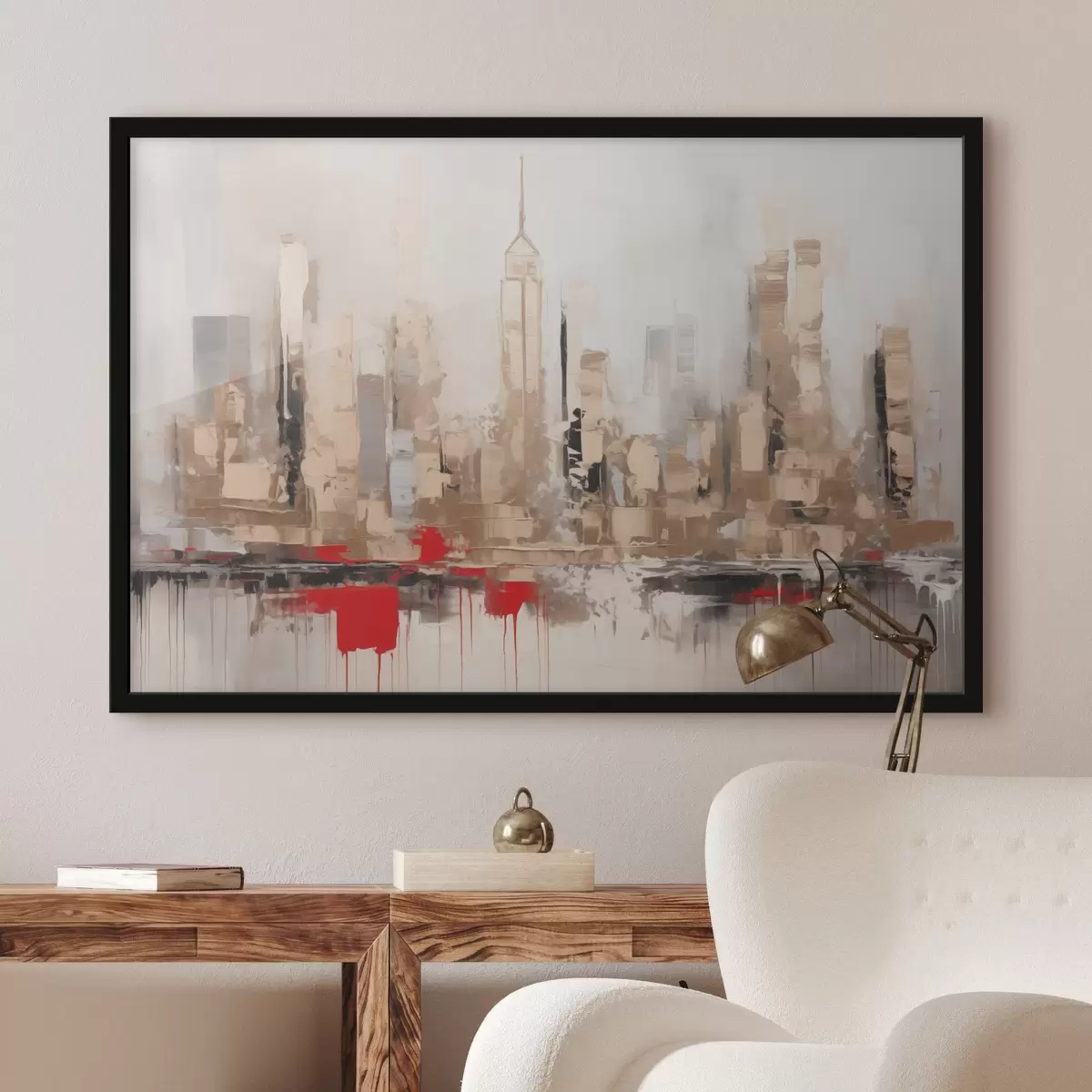 Poster Pictura abstractă de imitație a orașului f44597