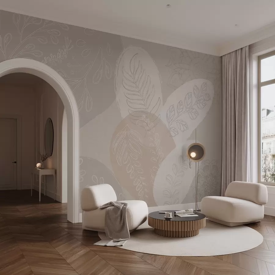 fototapet Botanică vector design în stil boho w04057