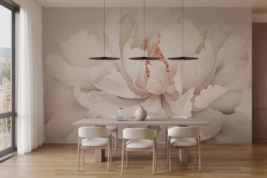 fototapet Bujor de bujor înflorit în culori pastelate w04061