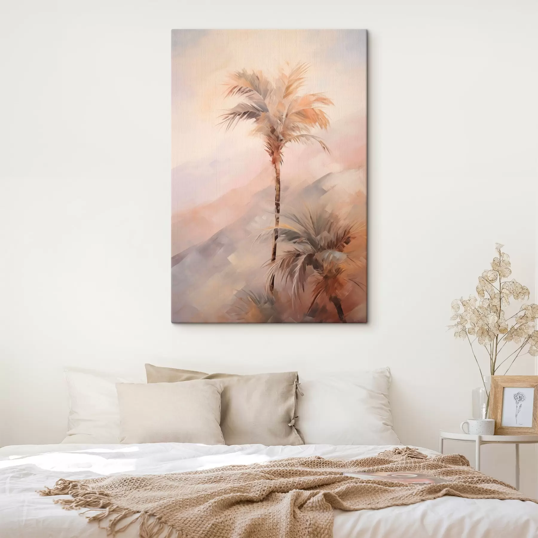 fototapet Palmieri imitație pictura s44650