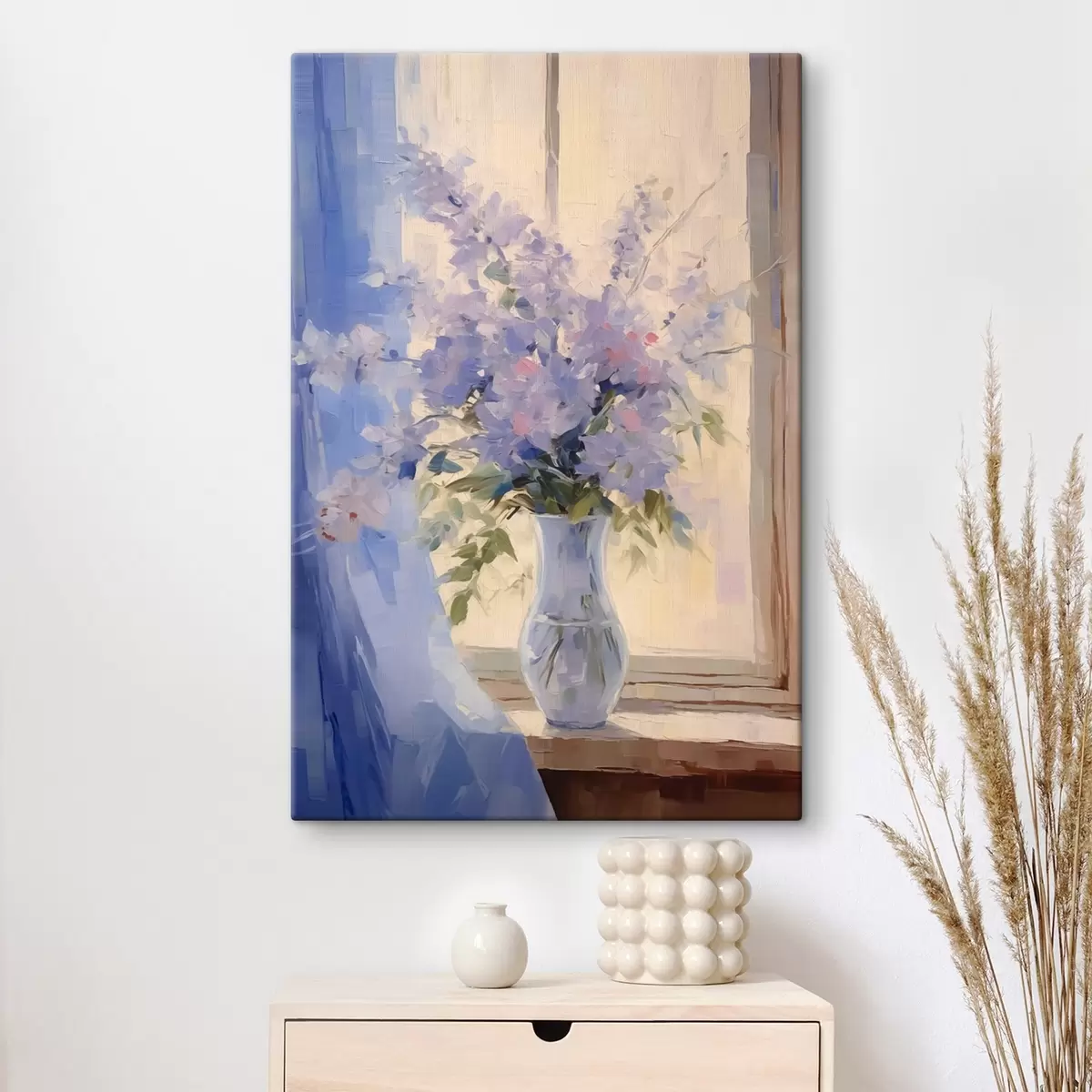 Tablouri Flori delicate într-o vază lângă fereastră s44653