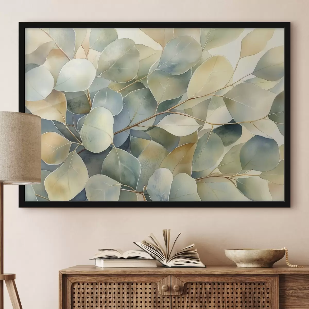 Poster Frunze de eucalipt, stil acuarelă, natură f44502