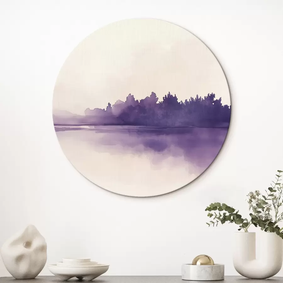 Tablouri Acuarelă vopsea abstracție cu culoare violet r44504