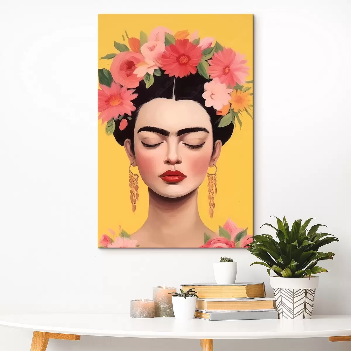 Tablouri Portret de femeie cu flori în păr s44680