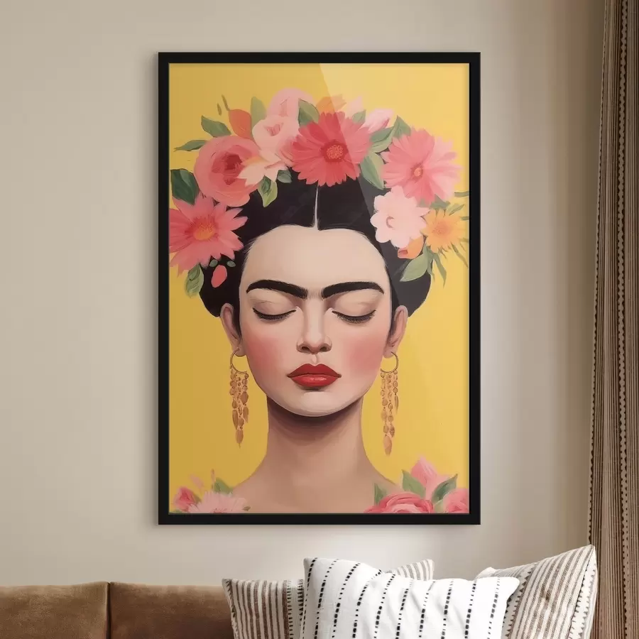 fototapet Portret de femeie cu flori în păr f44680