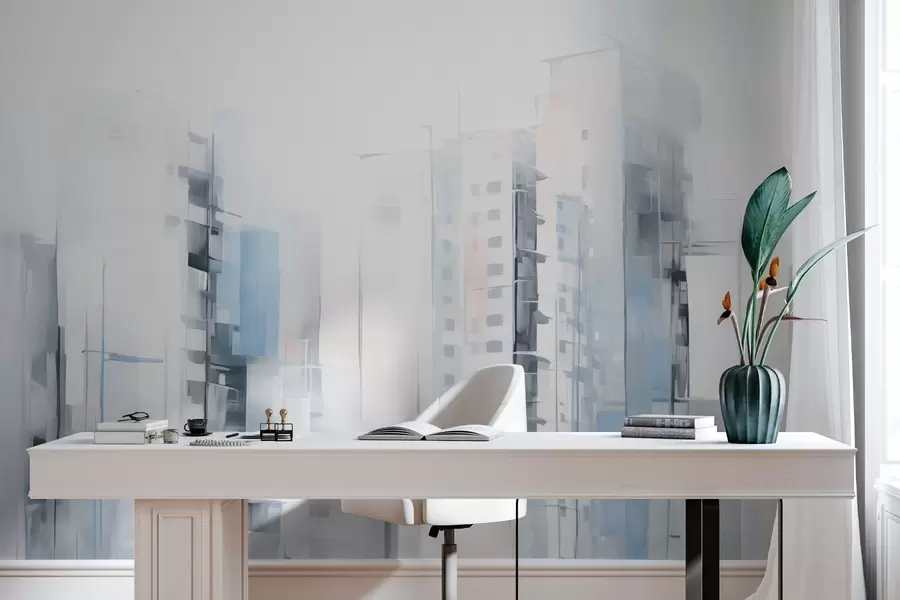 fototapet Pictura de imitație a peisajului urban abstract w04100