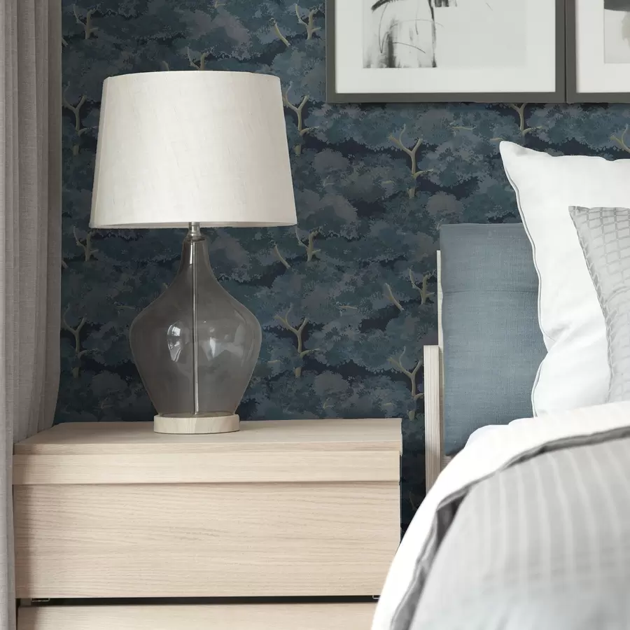 fototapet Bej și nisip model de copaci în stil pastel a00170v1