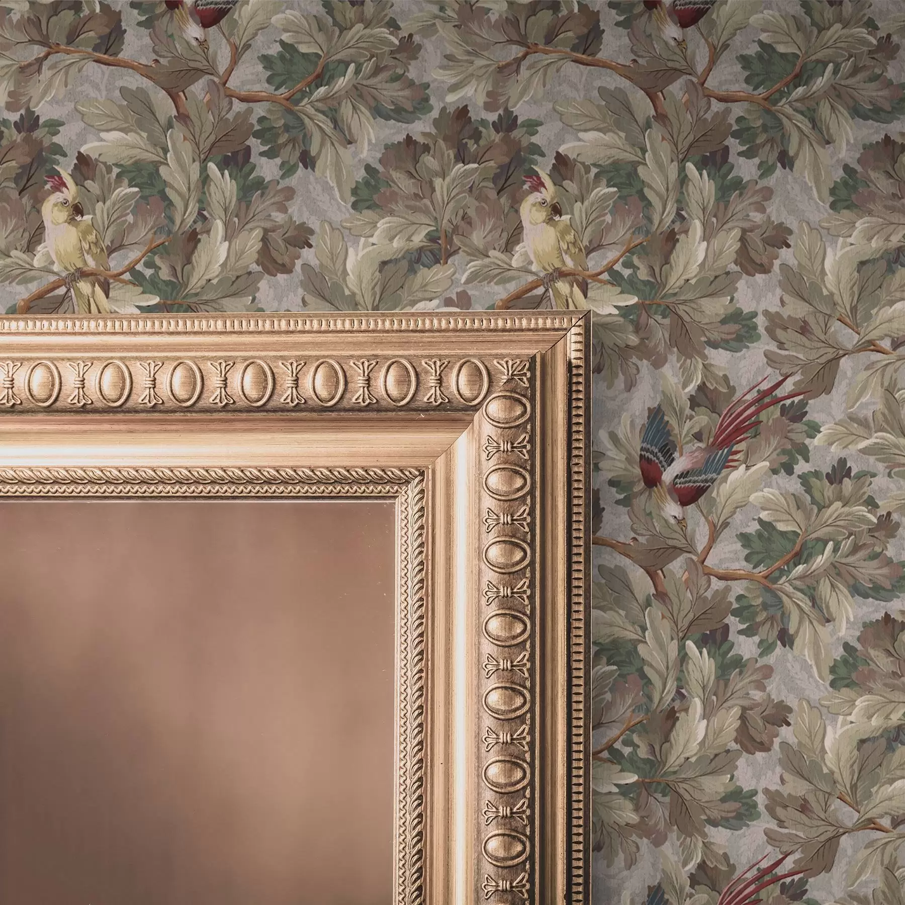 fototapet Păsări pe ramuri în stil botanic de epocă a00175