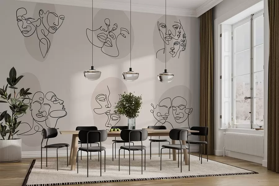 fototapet Fețe abstracte w04106