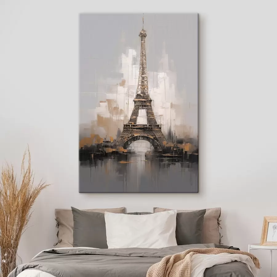 Tablouri Turnul Eiffel imitație de pictură s44697