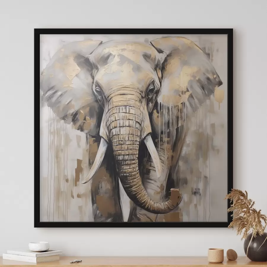 fototapet Pictura imitare elefant f44700