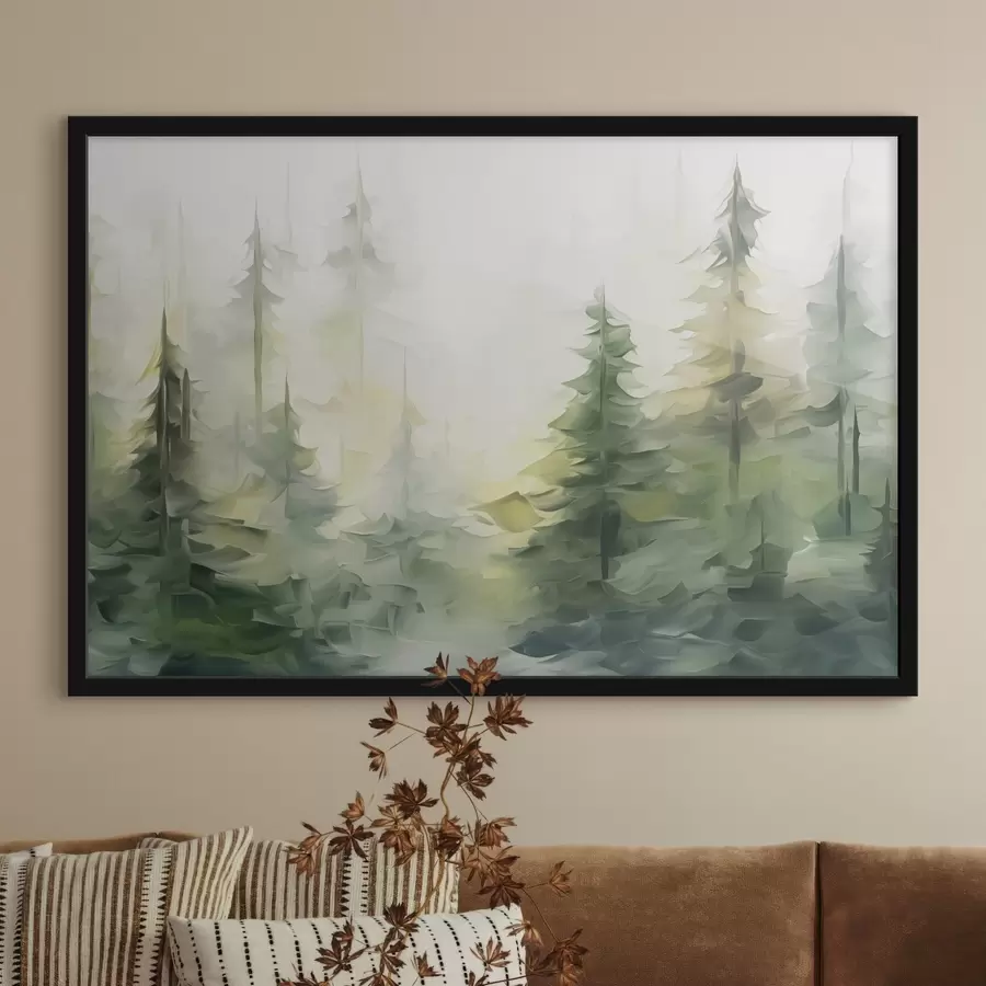 fototapet Pictura imitație de pădure f44708