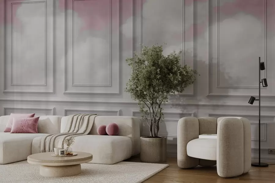 fototapet Imitație de turnare cu nori aerisiți w04110v2