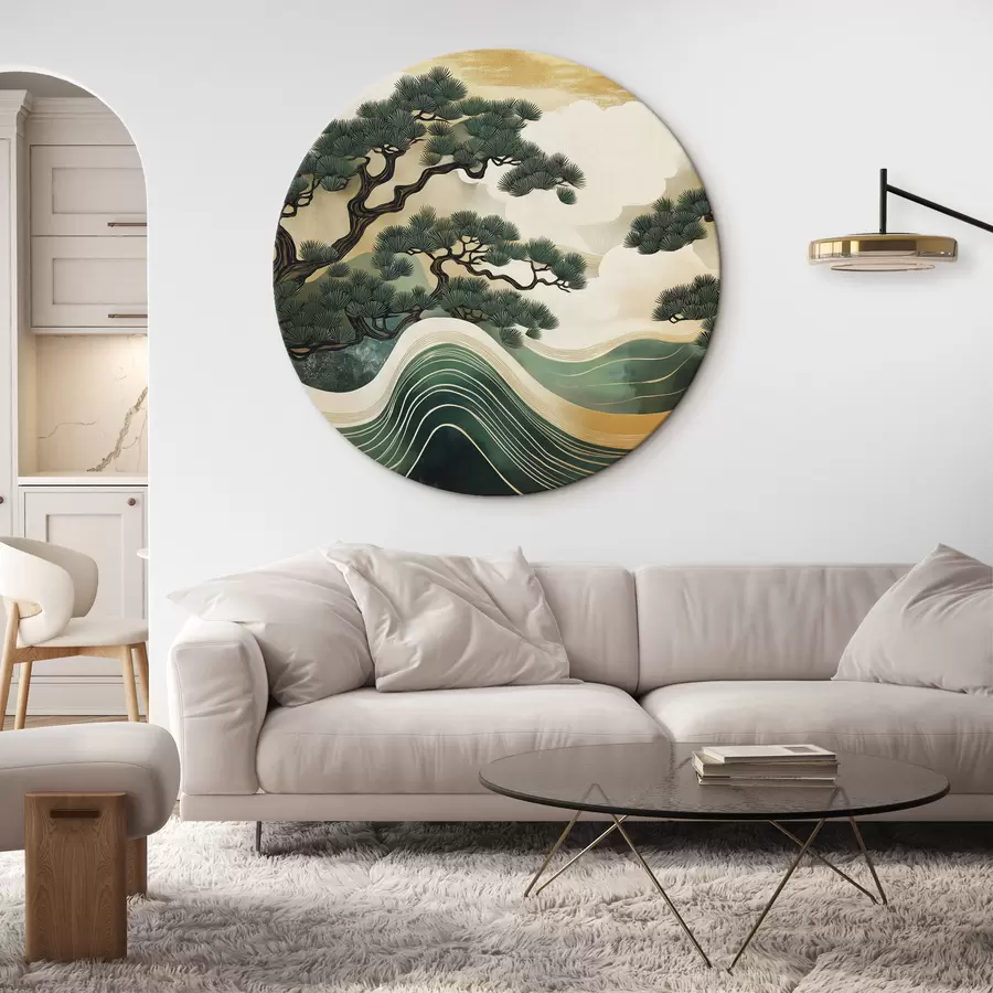 Tablouri Peisaje abstracte cu pini, stil chinezesc r44720