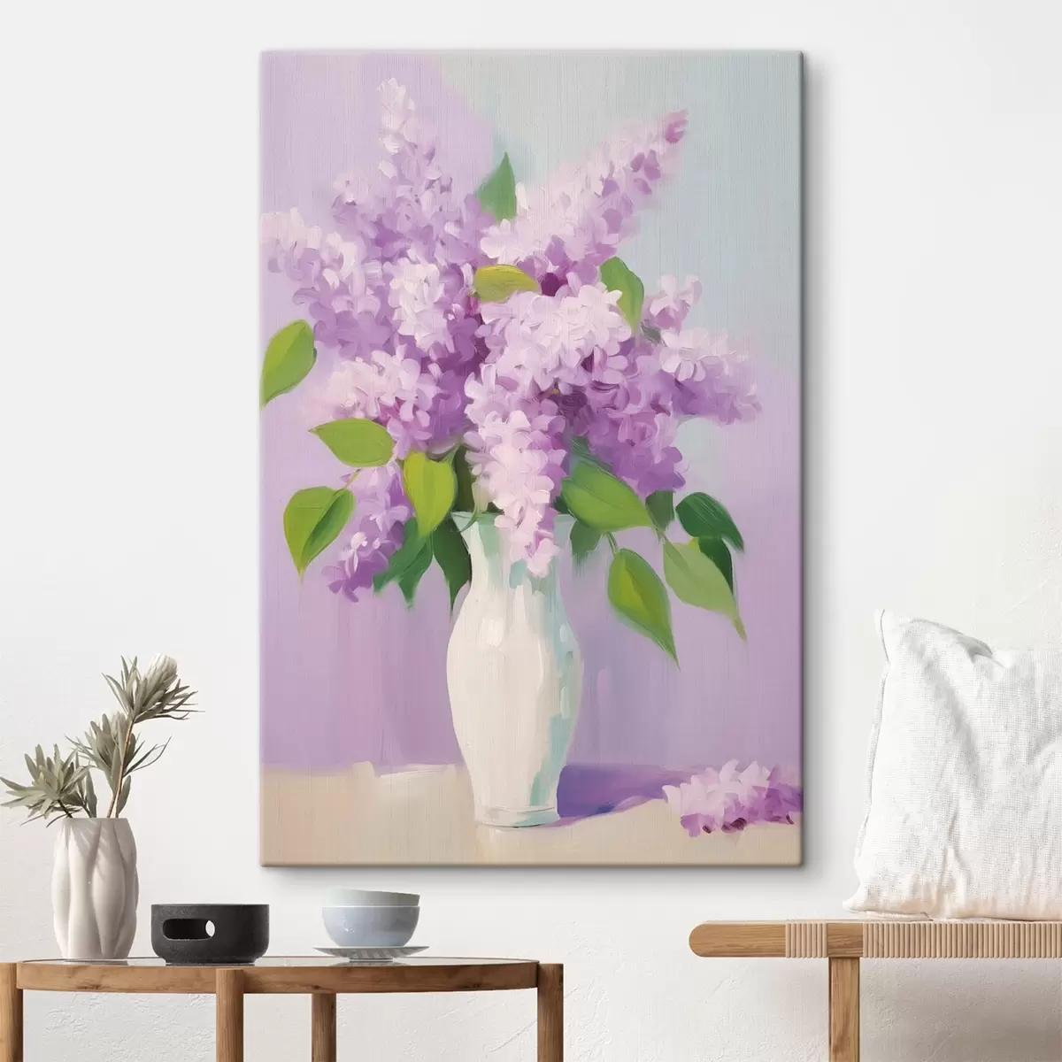 Tablouri Liliac într-o vază albă s44735