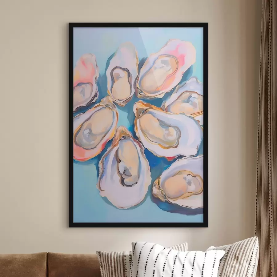 fototapet Scoici de stridii pe plajă f44734