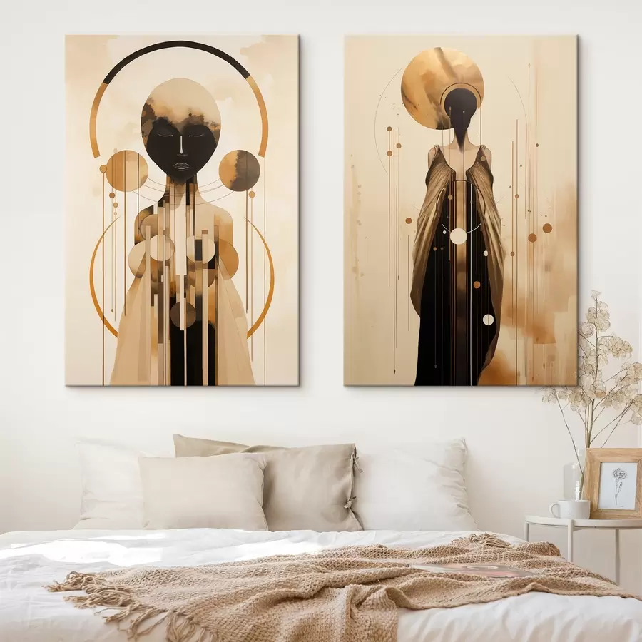 Tablouri Figuri în stil abstract modern cu cercuri m00464