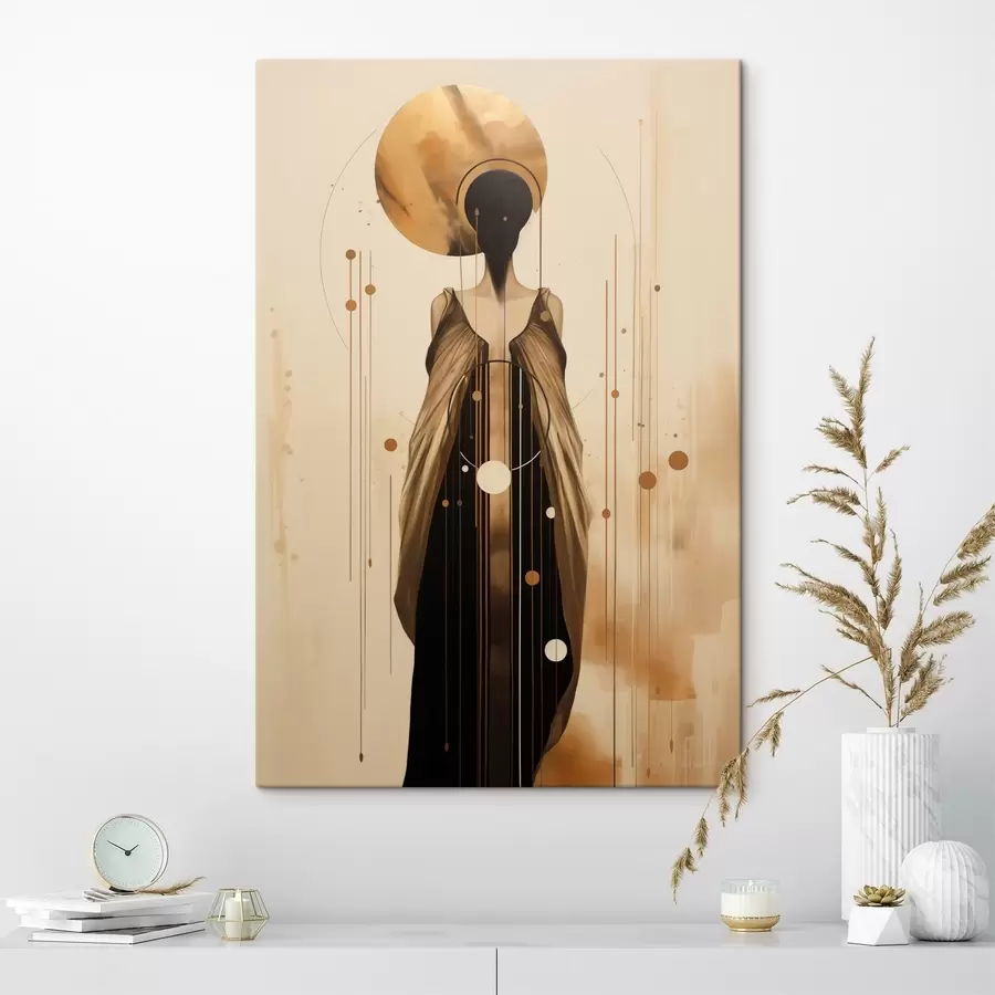 Tablouri Femeie abstractă cu ornament s44748