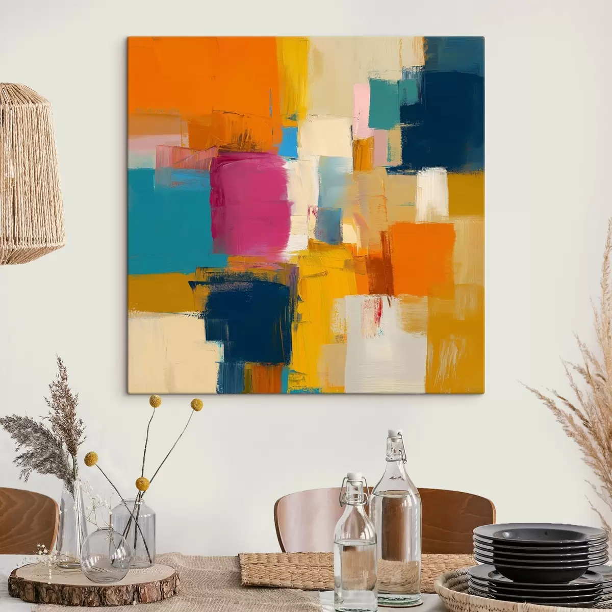 Tablouri Pete de culoare într-un stil contemporan s44753