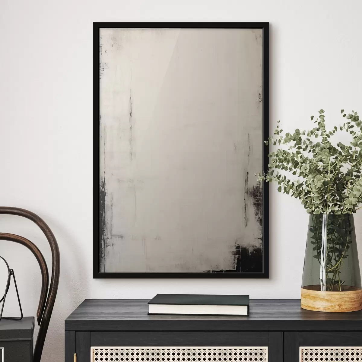 Poster Fundal deschis cu tușe întunecate f44741