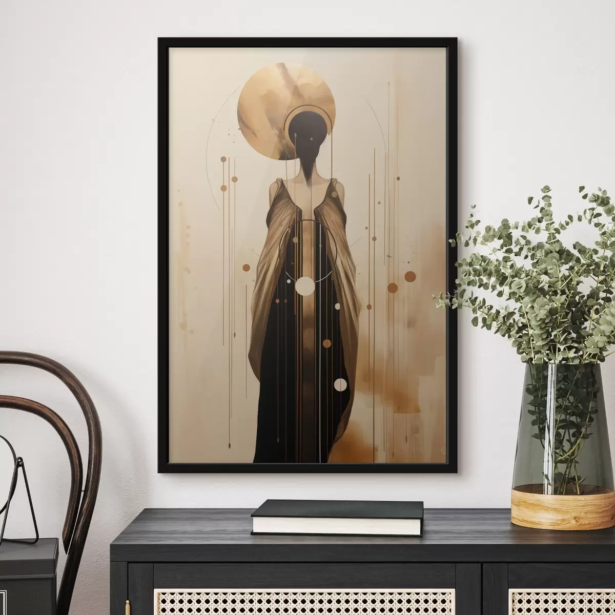 Poster Femeie abstractă cu ornament f44748