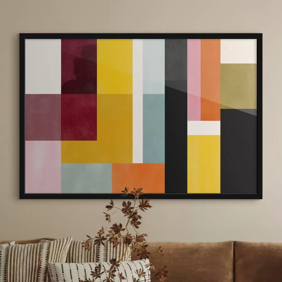 fototapet Blocuri de culori în stil modern f44755