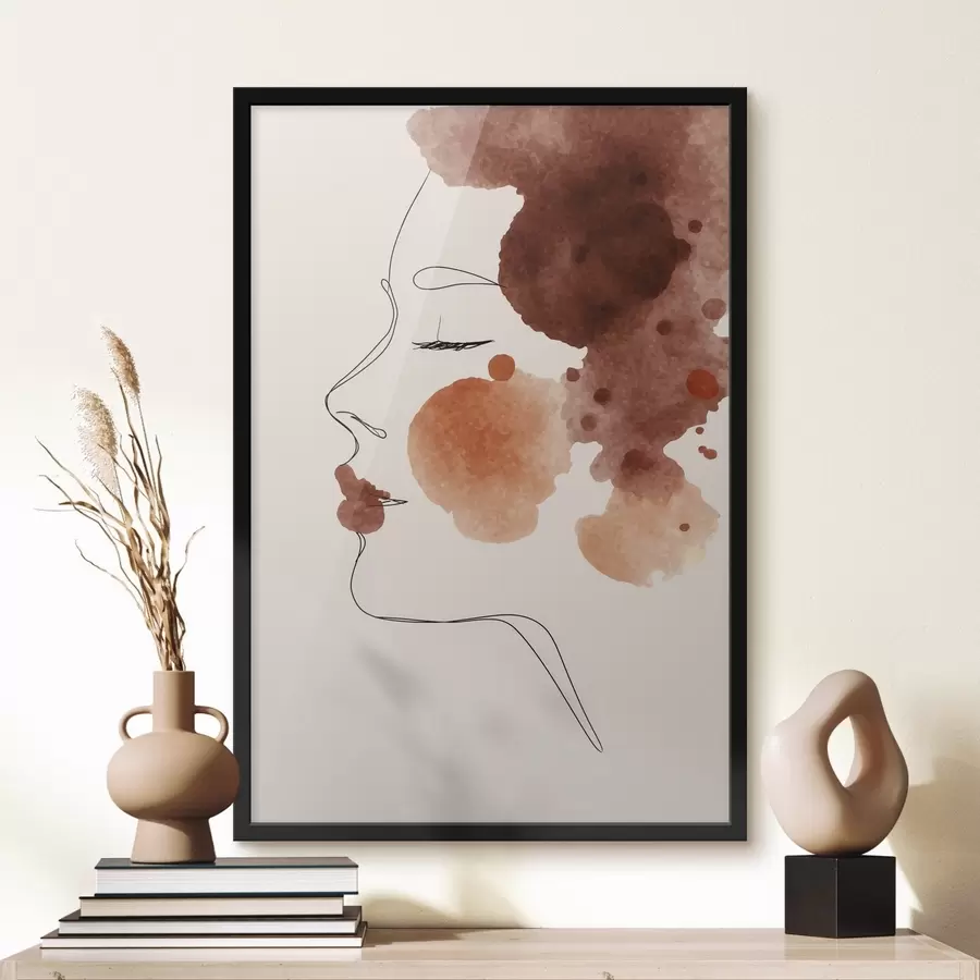 fototapet Față în linii și tonuri de maro f44757