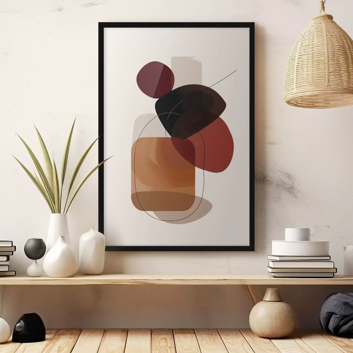 Poster Compoziție în paletă de vin și maro f44758