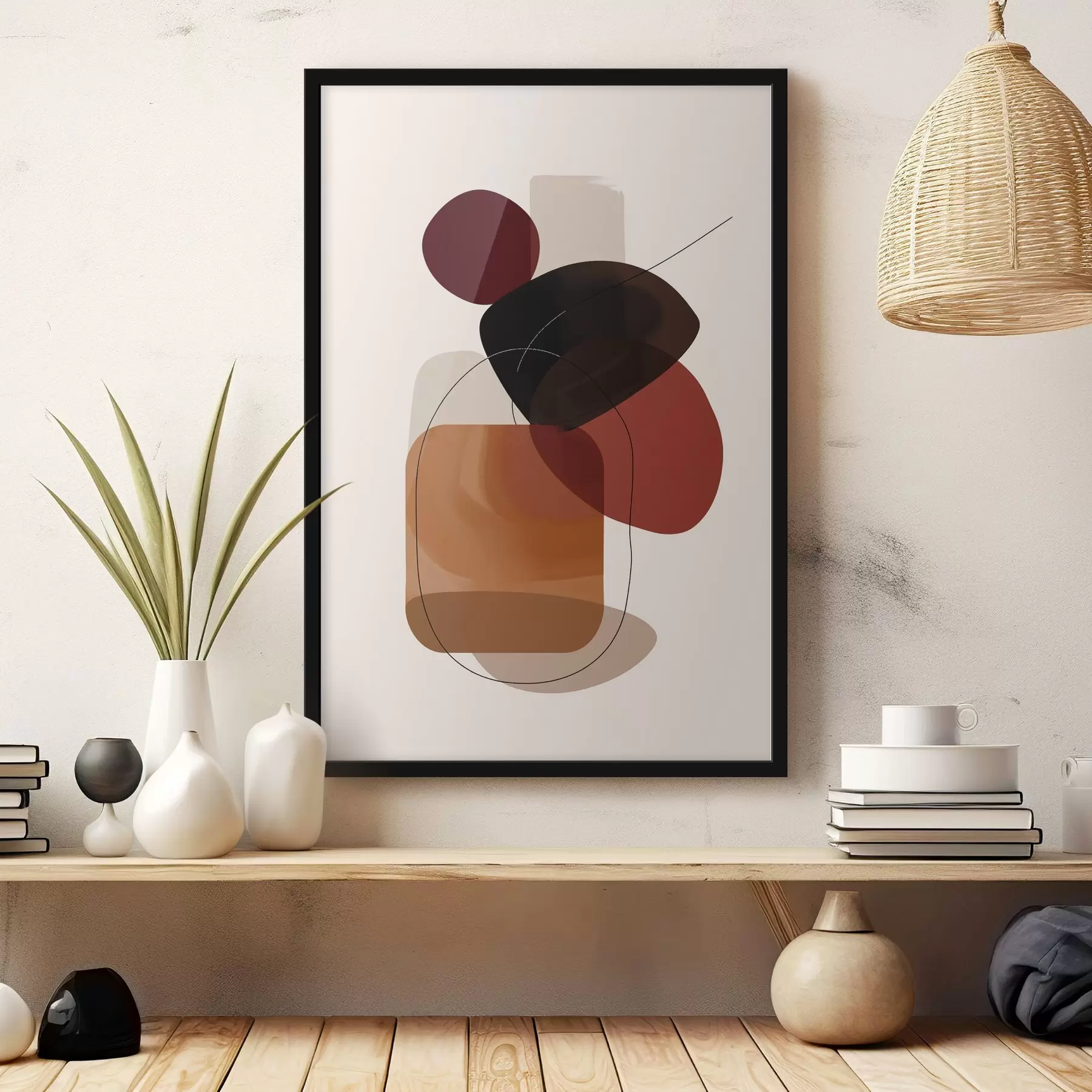 Tablouri Compoziție în paletă de vin și maro f44758