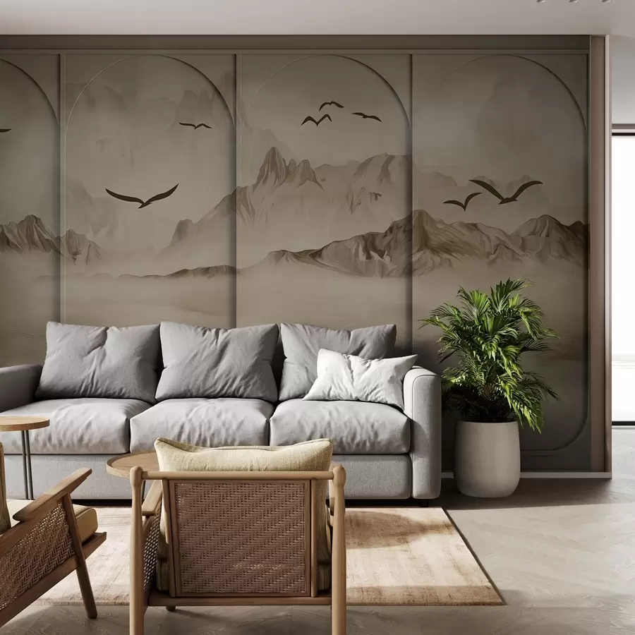 fototapet Munți prin panouri w04134v1