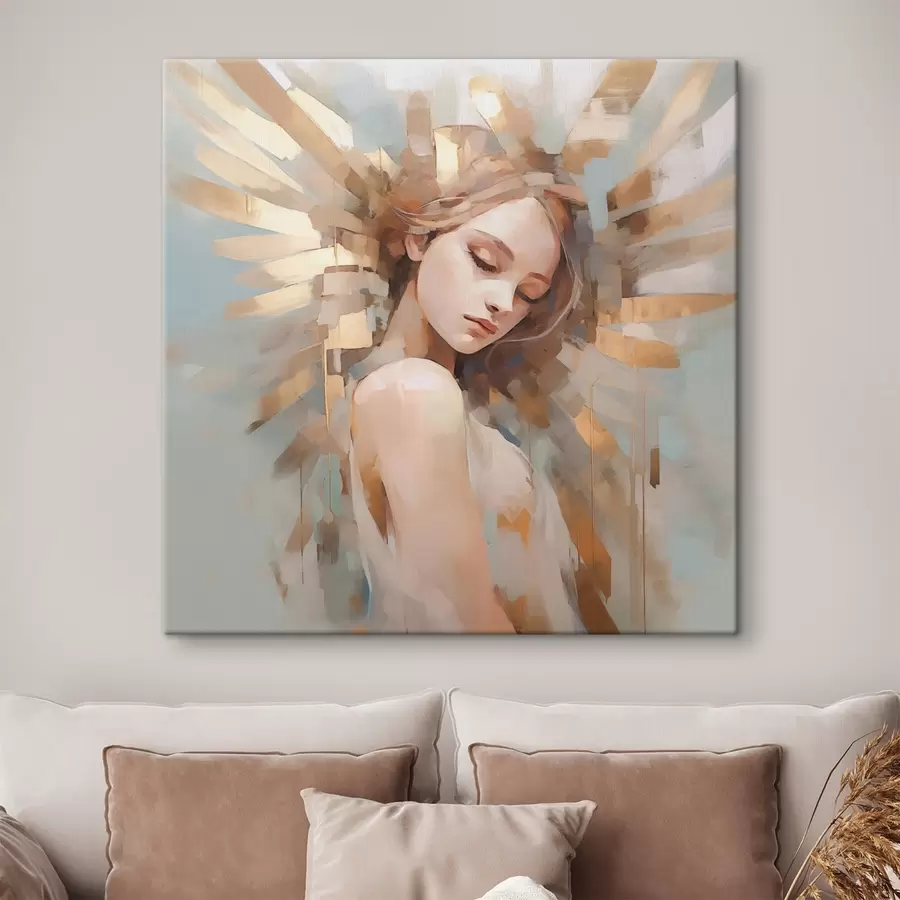 Tablouri Portret abstract imitație de pictură s44774