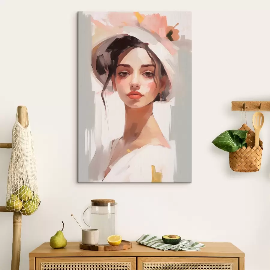 Tablouri Fata într-o pălărie imitație de pictura s44778