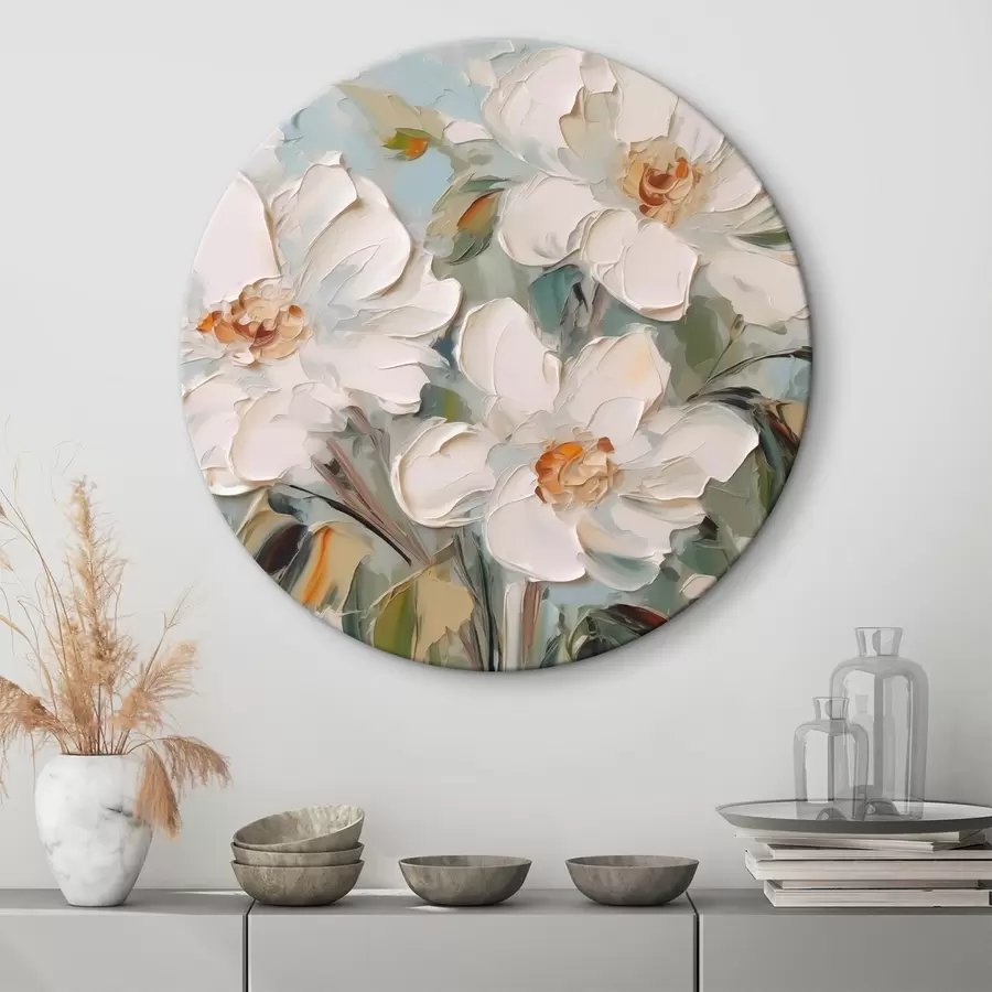 Tablouri Pictura imitație flori albe r44775