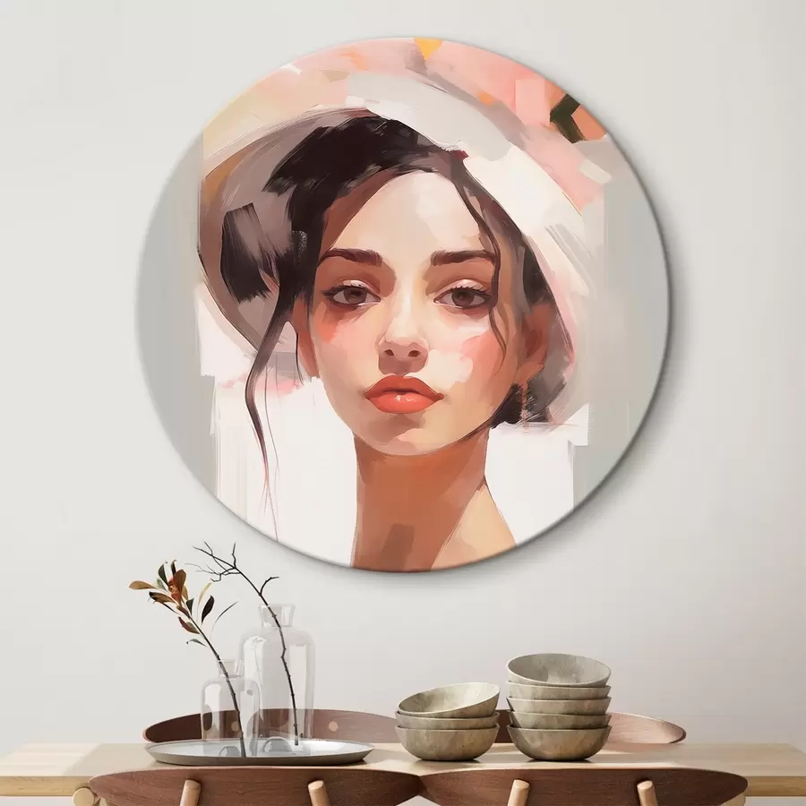 Tablouri Fata într-o pălărie imitație de pictura r44778