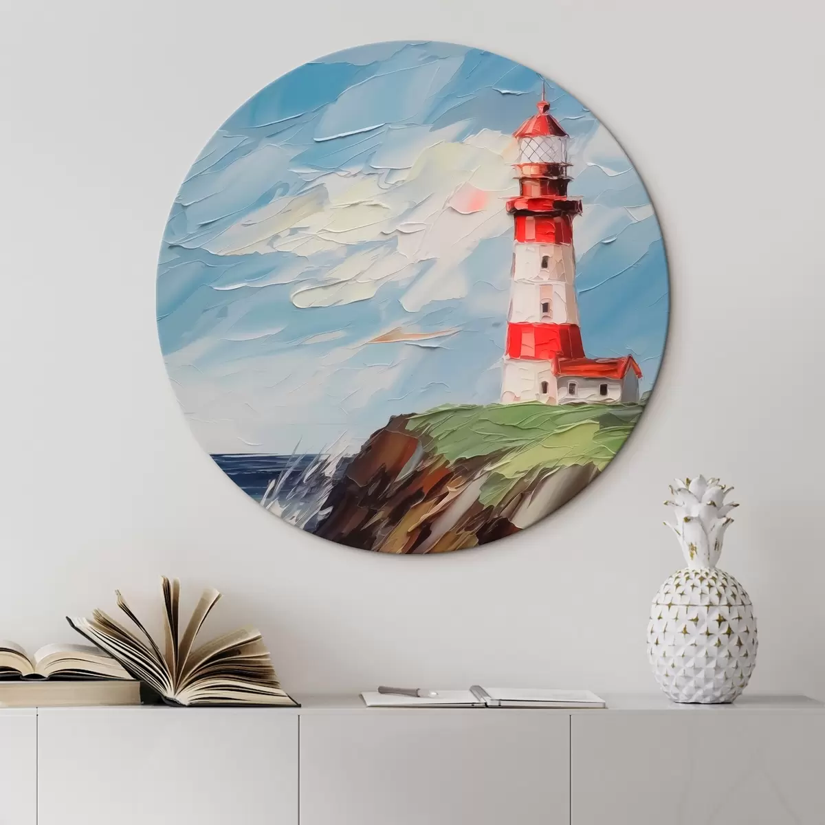 Picturi rotunde Pictura de imitație a farului r44782