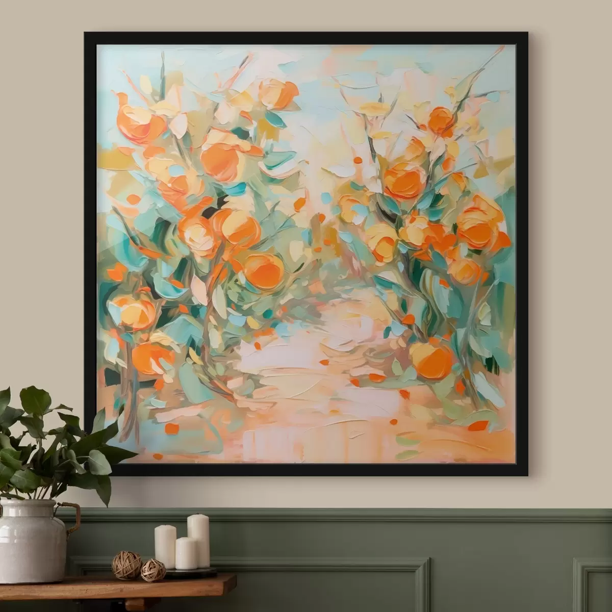 Poster Pictura abstractă de imitație Orange Grove f44772