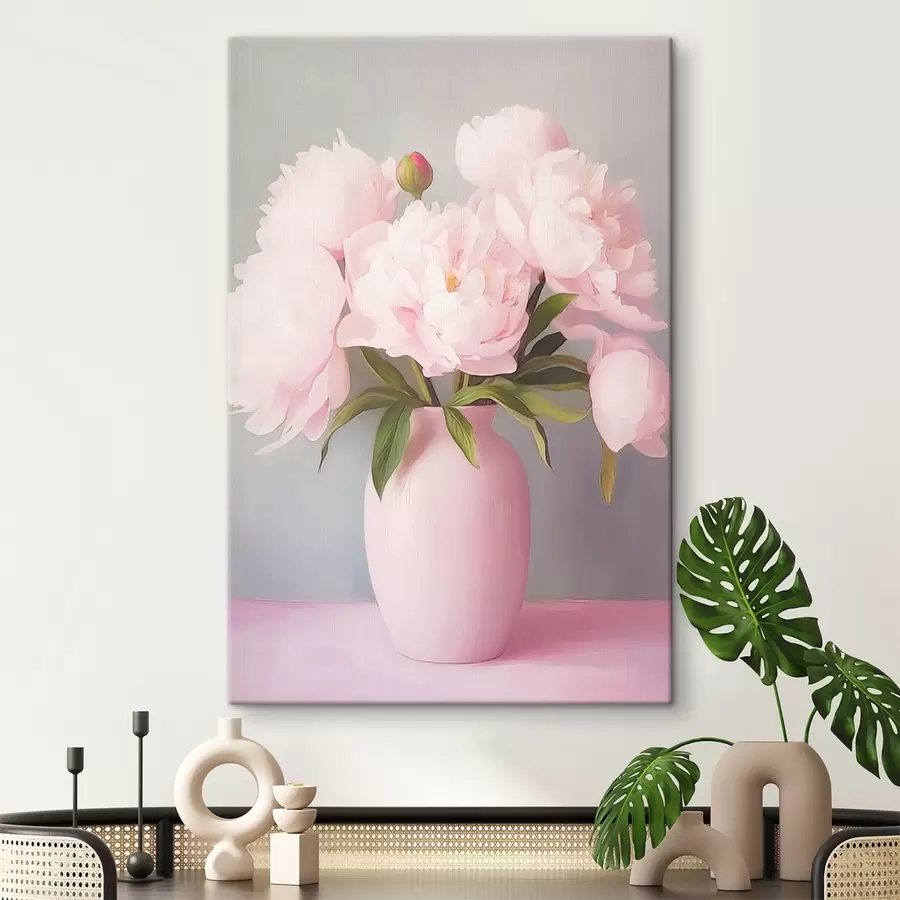 Tablouri Peonii într-o vază roz s44809