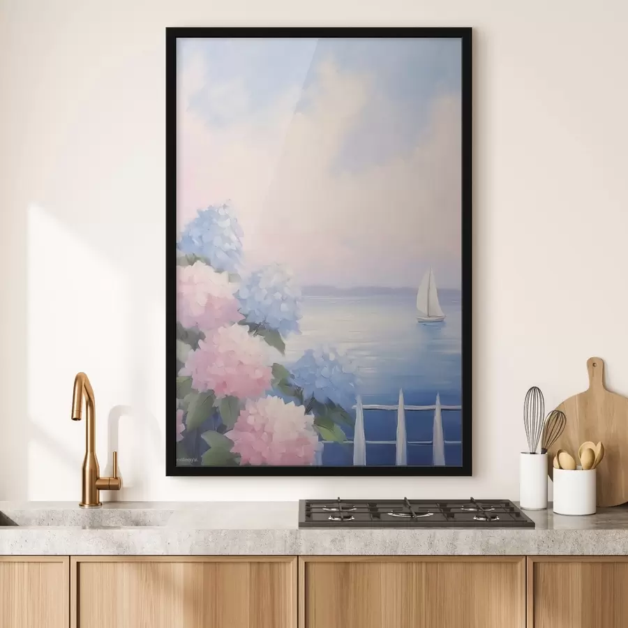 fototapet Tufe de hortensii f44805