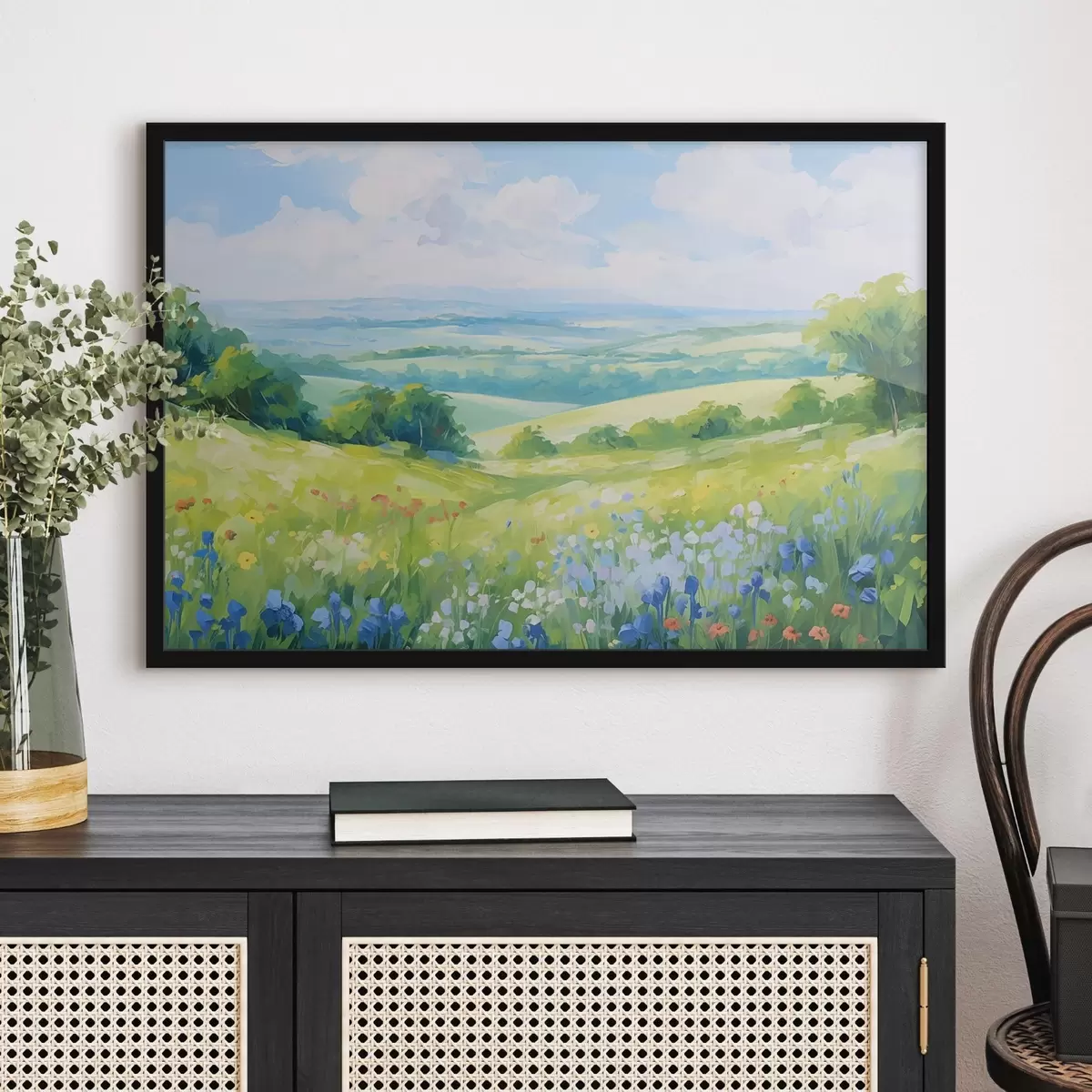 Poster Deal înflorit cu vedere de vară f44813