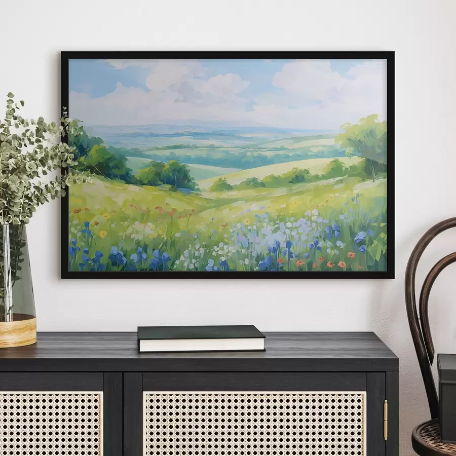 fototapet Deal înflorit cu vedere de vară f44813