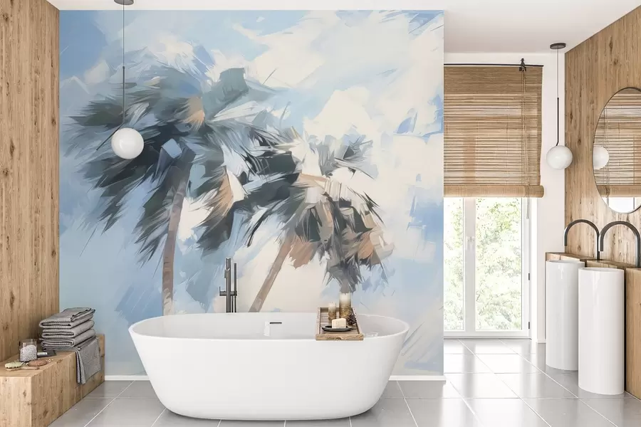 fototapet Palmieri imitație pictura w04176